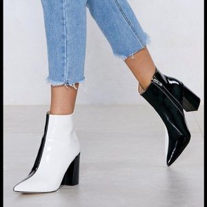 Nasty Gal Two Tone Heeled Booties